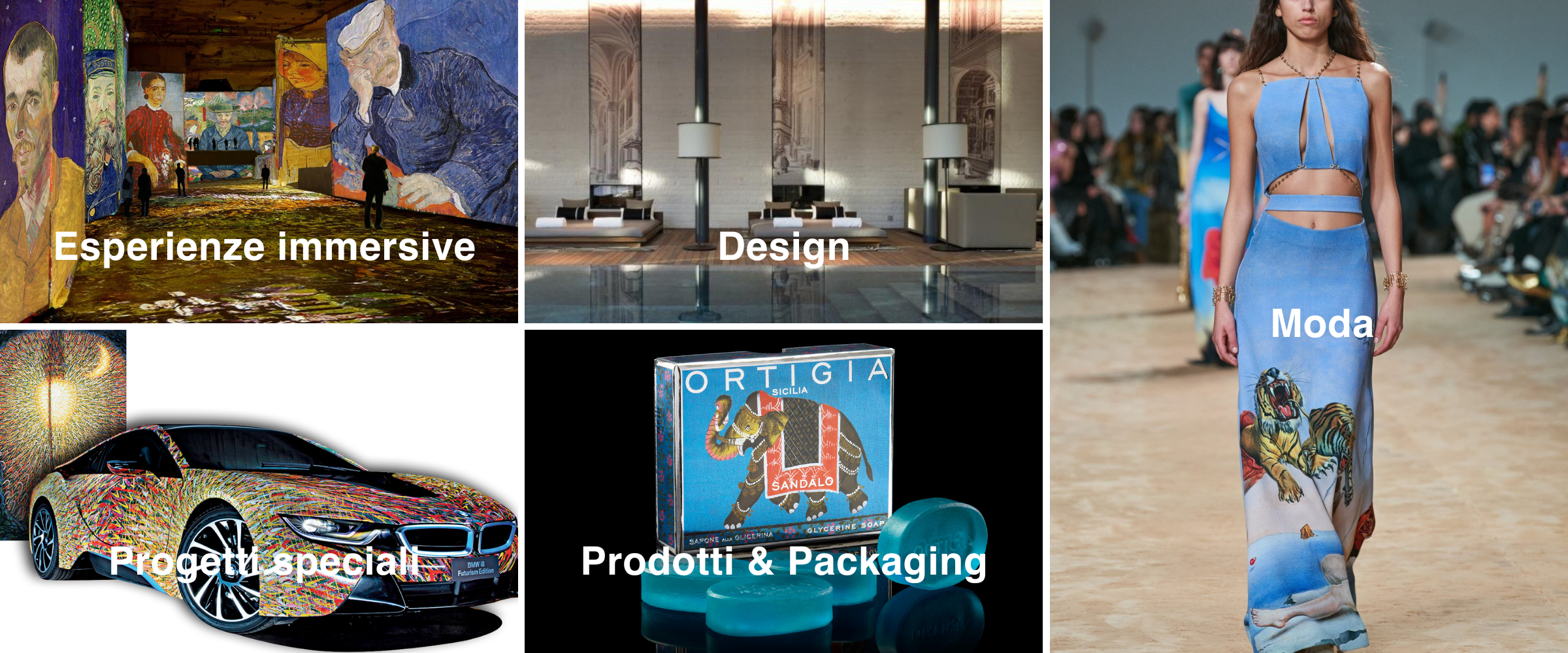 Design di prodotti, packaging, fashion