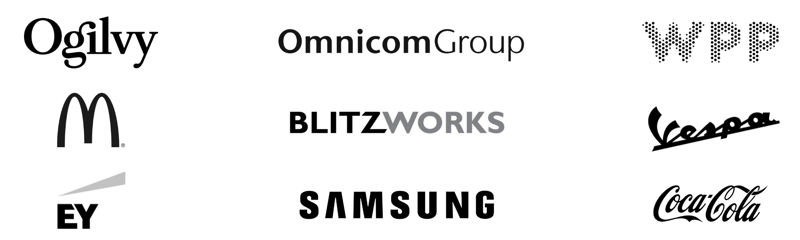 Logos of major clients we work with at Bridgeman Images