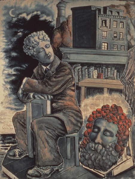 The Dream of the Poet, 1927, Savinio, Alberto (Chirico, Andrea de) (1891-1952)  Private Collection  Bridgeman Images 56475